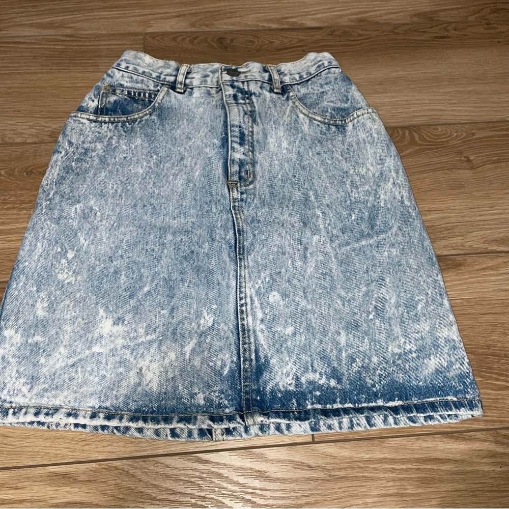 Vintage Georges Marciano Guess Acid Wash Jean Skirt - Picture 3 of 6